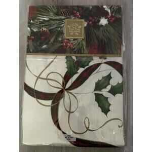 Lenox Holiday Nouveau Tablecloth 60" x 104" OVAL Christmas Holiday NEW